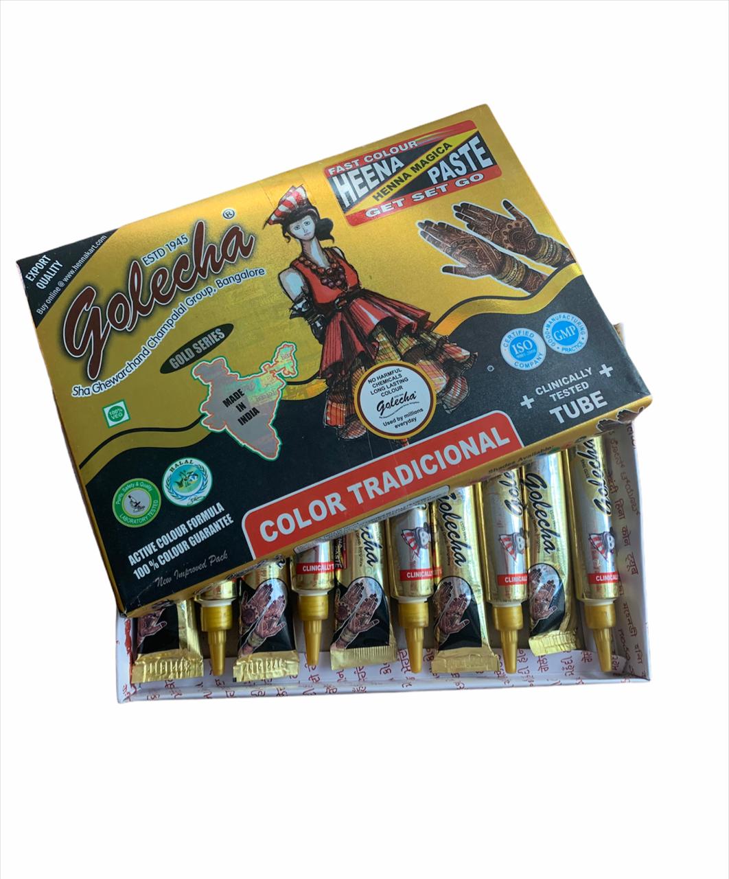 Henna Natural Para Tatuajes (10 Tubos)