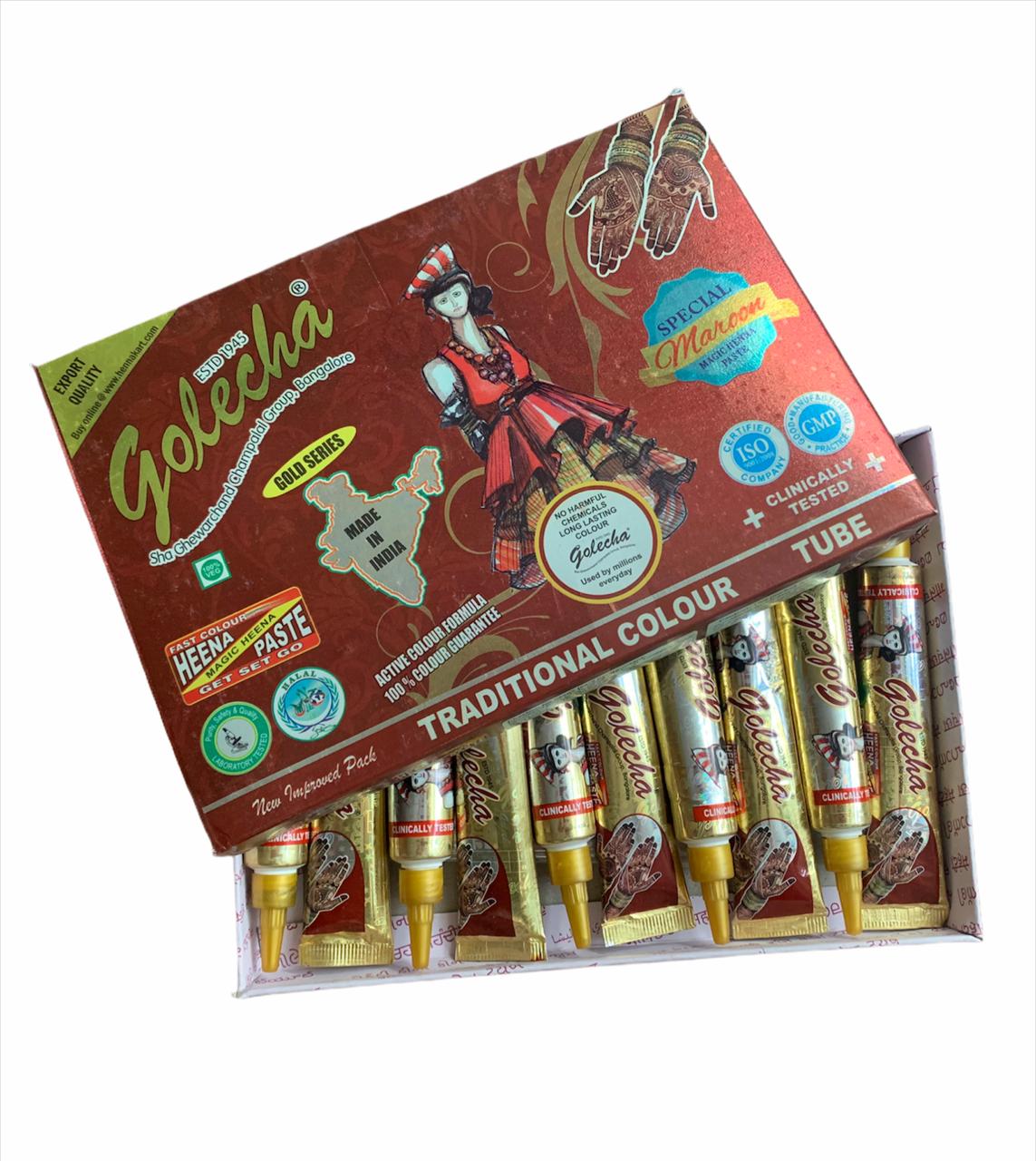 Henna Natural Para Tatuajes (10 Tubos)