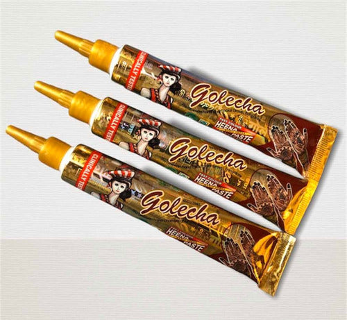 Henna Natural Para Tatuajes Temporales (3 Tubos)