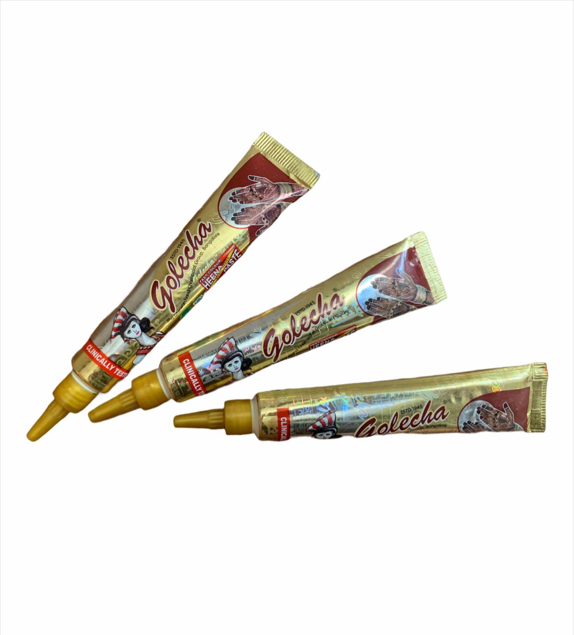 Henna Natural Para Tatuajes Temporales (3 Tubos)