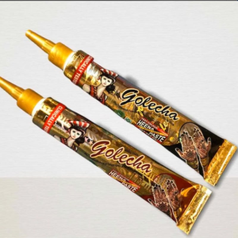 Henna Natural Para Tatuajes Temporales (2 Tubos)